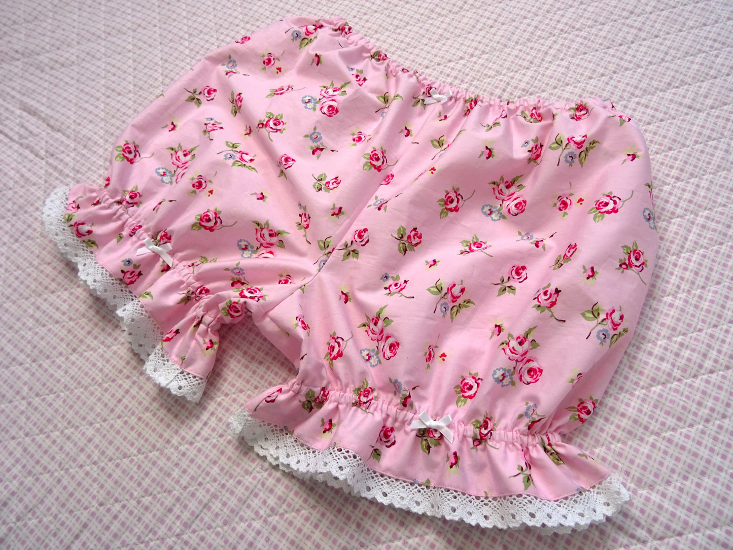 Pink Floral Cotton Kawaii Lolita Bloomers