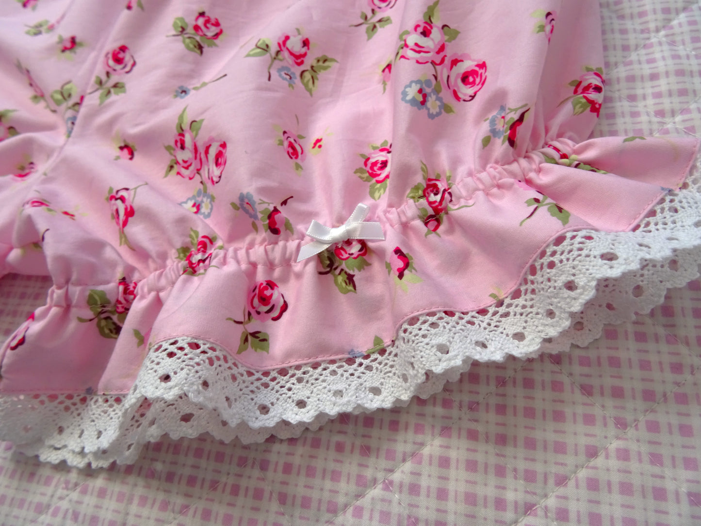 Pink Floral Cotton Kawaii Lolita Bloomers