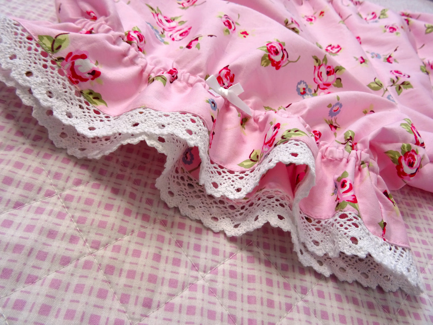 Pink Floral Cotton Kawaii Lolita Bloomers