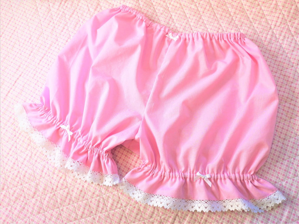 Soft Pink x White Kawaii Lolita Fairy Kei Bloomers