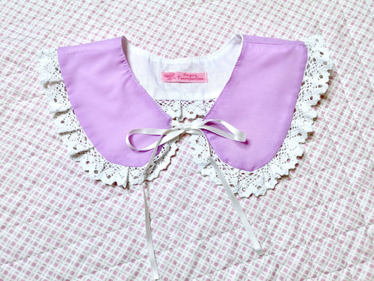 Lilac x White Kawaii Detachable Collar