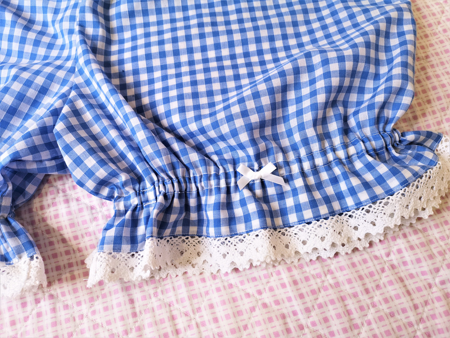 Blue Gingham Kawaii Lolita Bloomers